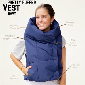 Pretty Rugged - Navy Vest - Size S/M - New Without Tags